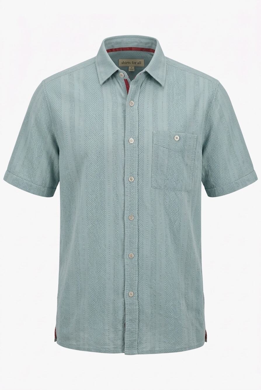 The Territory Ahead Mens L Textured Cotton Jacquard Button Down Shirt Sage Green